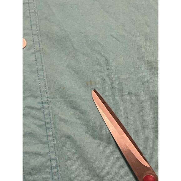 Mens 16 34 Wrangler Cowboy Cut X-Long Tails Vibrant Blue shirt VTG USA Western - Picture 7 of 13